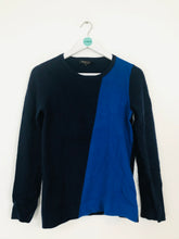 Load image into Gallery viewer, Jaeger Women’s Cashmere Colour Block Jumper | S UK8 | Blue
