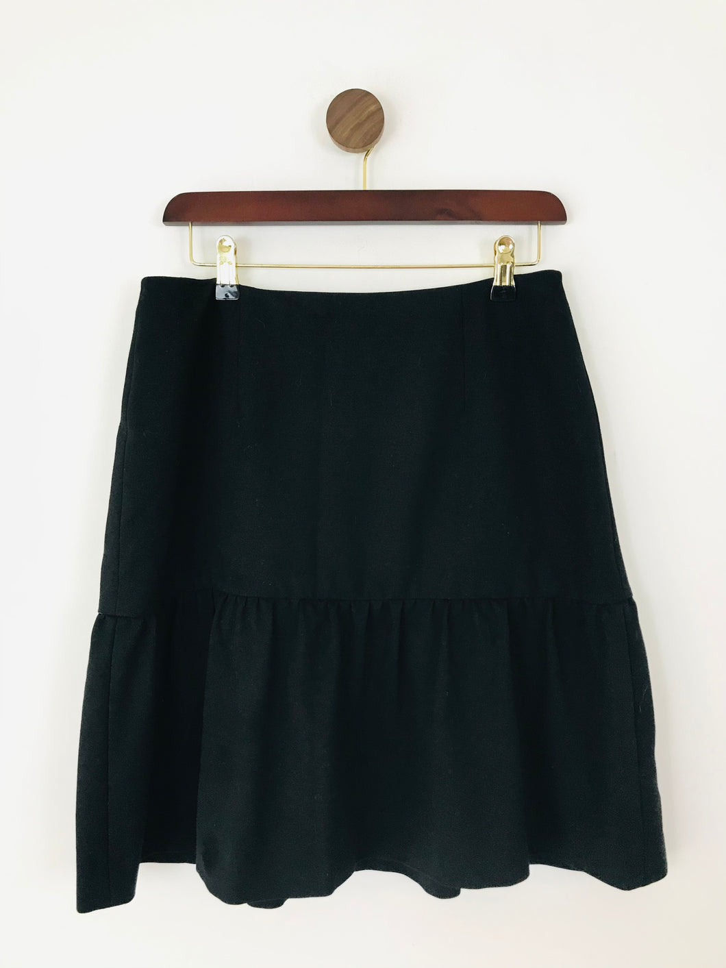 Jaeger Women’s Smock Frill A-Line Skirt | UK12 | Black