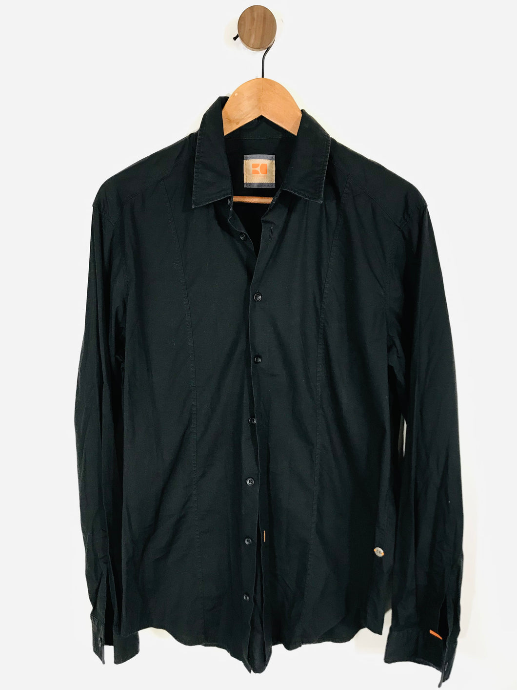 Hugo Boss Men's Cotton Button-Up Shirt | L | Black