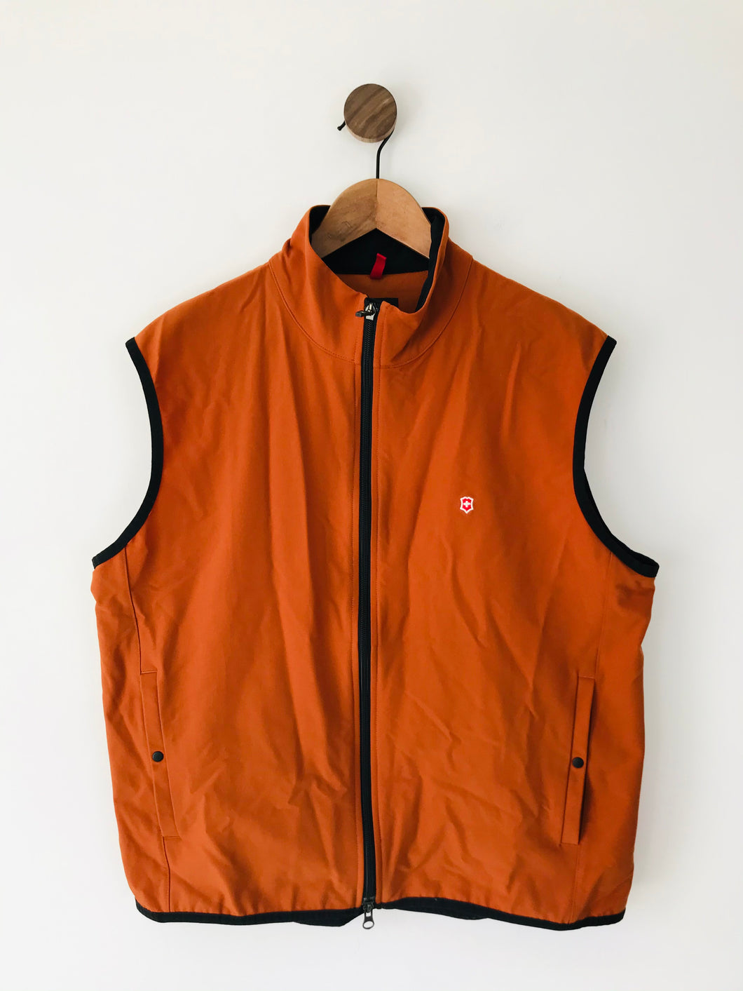 Victorinox Men’s Lightweight Gilet Sleeveless Jacket | L | Brown Orange