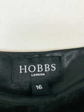 Load image into Gallery viewer, Hobbs Women’s Velvet High Waisted Wide Leg Trousers | UK16 | Black
