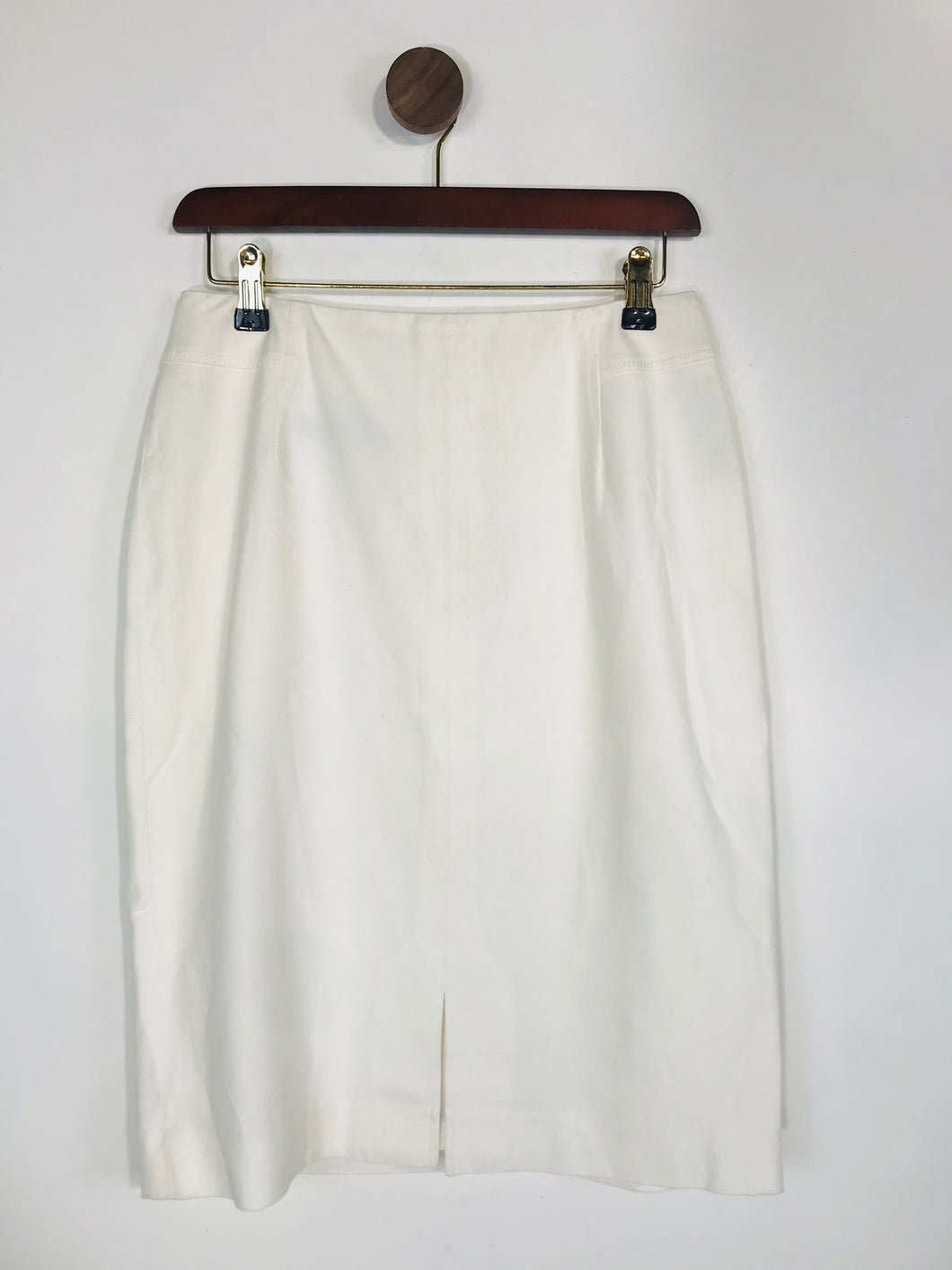 Alex&Co Women's Cotton Smart Pencil Skirt | UK10 | White