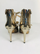 Load image into Gallery viewer, Vince Camuto Women&#39;s Patent Gold Heels | EU39 UK6 | Beige
