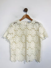 Load image into Gallery viewer, &amp; Other Stories Women&#39;s Crochet Lace T-Shirt | S UK8 | White
