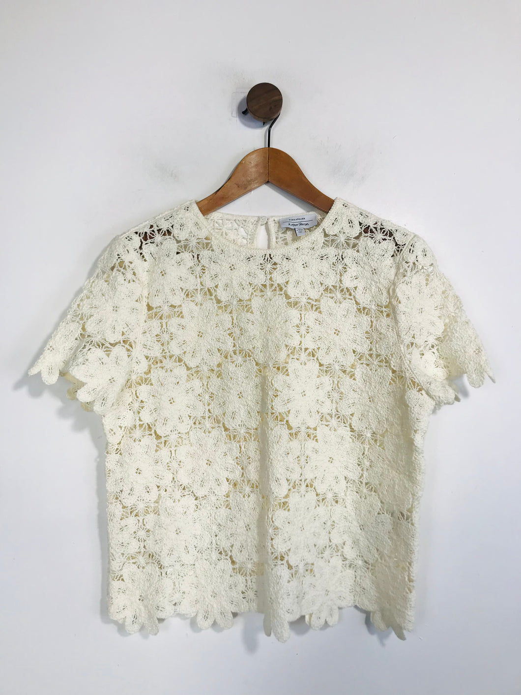 & Other Stories Women's Crochet Lace T-Shirt | S UK8 | White