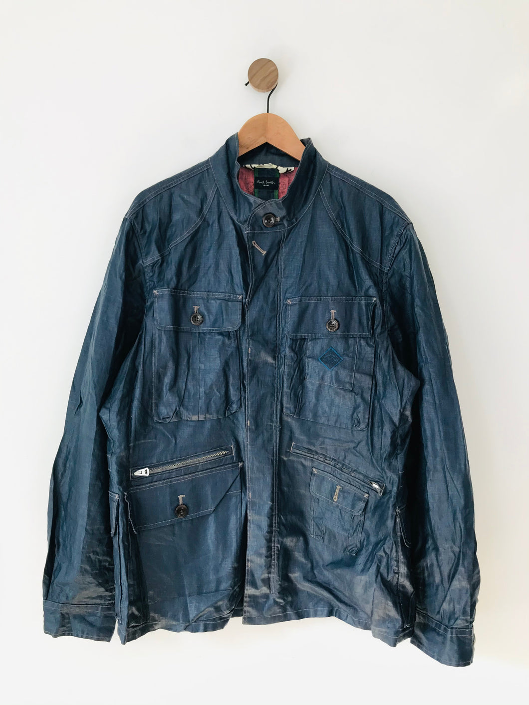 Paul Smith Men’s Hunting Wax Jacket Coat | XL | Blue