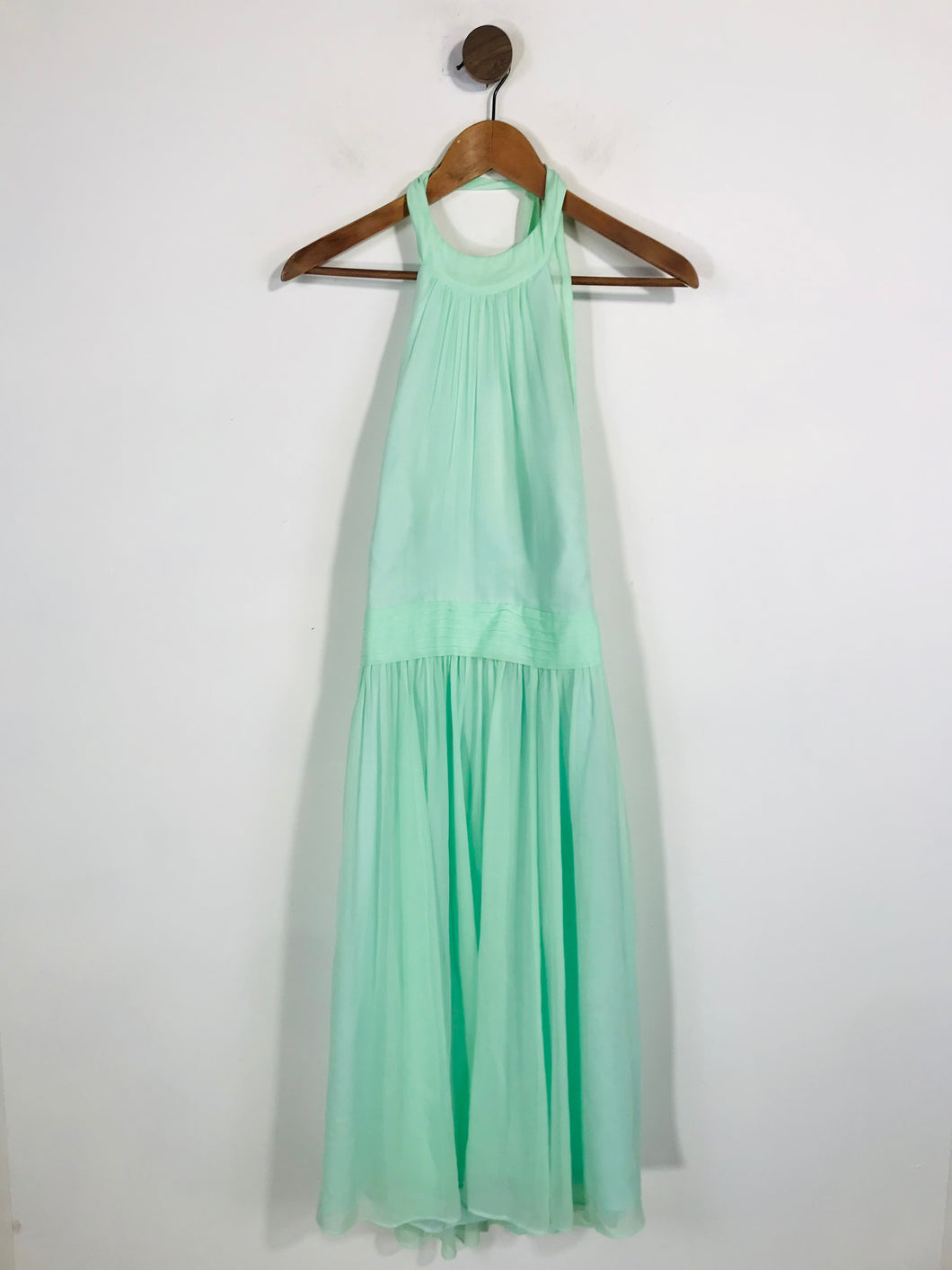 Coast Women's Pleated Sheer A-Line Dress | UK12 | Green