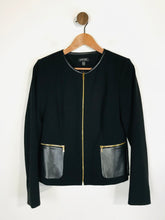 Load image into Gallery viewer, Episode Women&#39;s Faux Leather Smart Bomber Jacket | UK10 | Black
