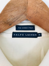 Load image into Gallery viewer, Ralph Lauren Women’s Skinny Polo Shirt Top | M | Cream White
