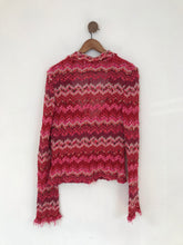 Load image into Gallery viewer, Caroline Biss Women&#39;s Striped Mixed Knit Cardigan | UK12 | Pink
