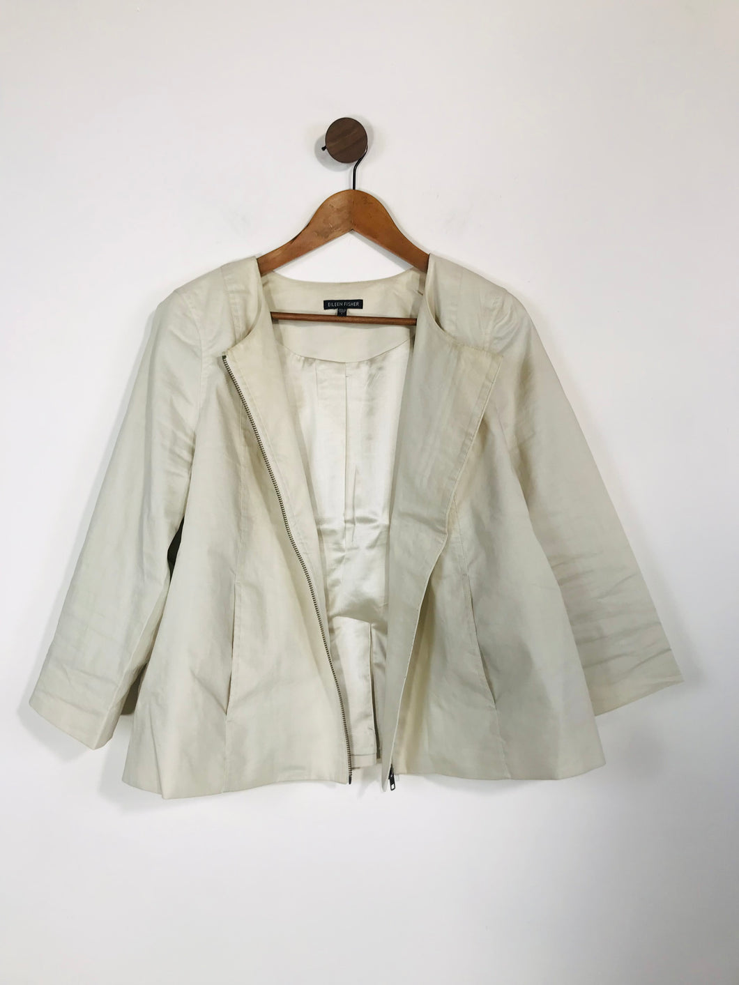 Eileen Fisher Women's Smart Blazer Jacket | L UK14 | White