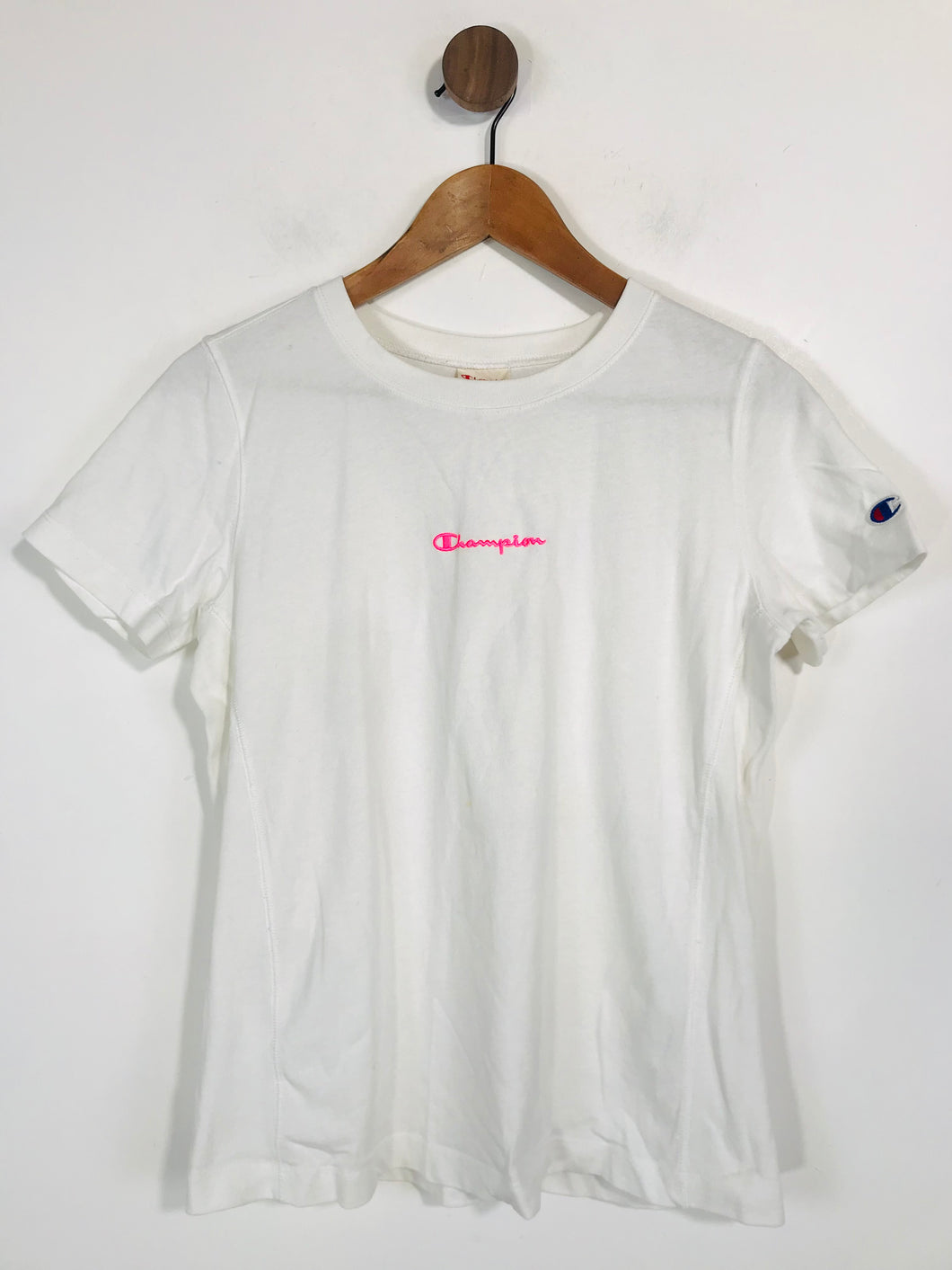 Champion Women's Cotton T-Shirt | S UK8 | White