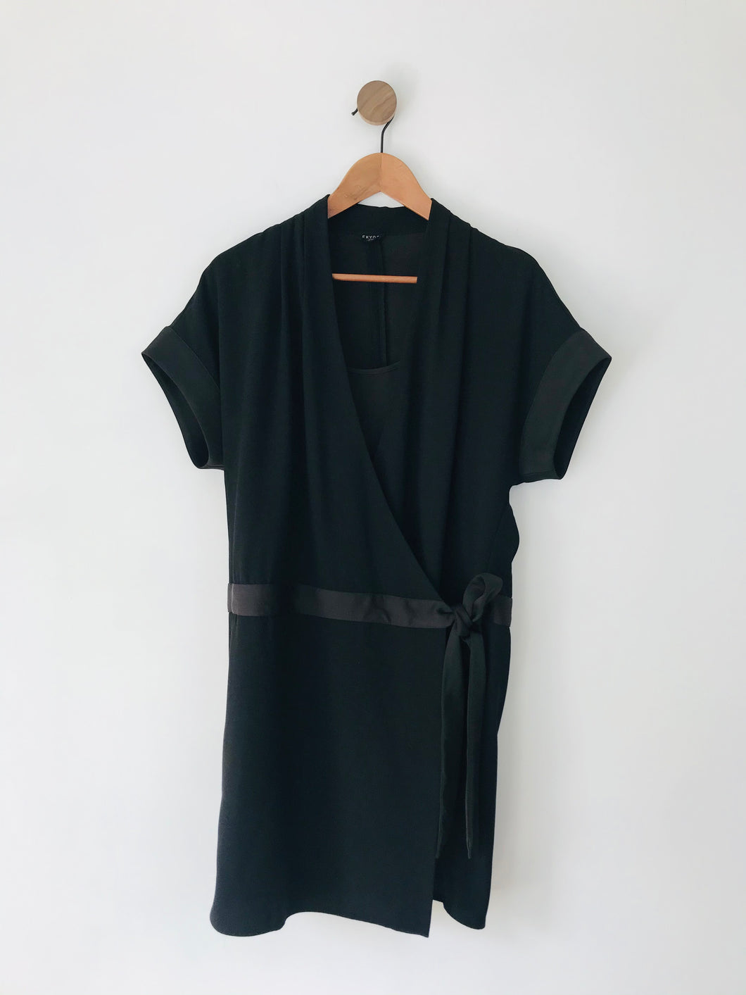 Ekyog Women’s Short Sleeve Wrap Dress | UK10 EU38 | Black