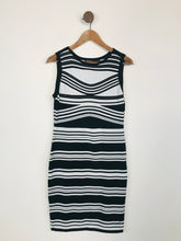 Load image into Gallery viewer, Karen Millen Women&#39;s Striped Bodycon Dress | L UK14 | Black
