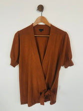 Load image into Gallery viewer, John Lewis Women&#39;s Cotton Wrap Blouse | XL UK16 | Brown
