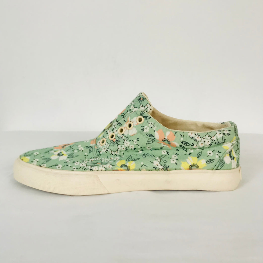 YMC You Must Create Womens Canvas Floral Shoes | EU41 UK8 | Green