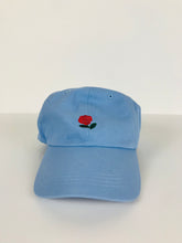Load image into Gallery viewer, The Hundreds Women&#39;s Rose Embroidered Baseball Cap Hat  | One Size | Blue
