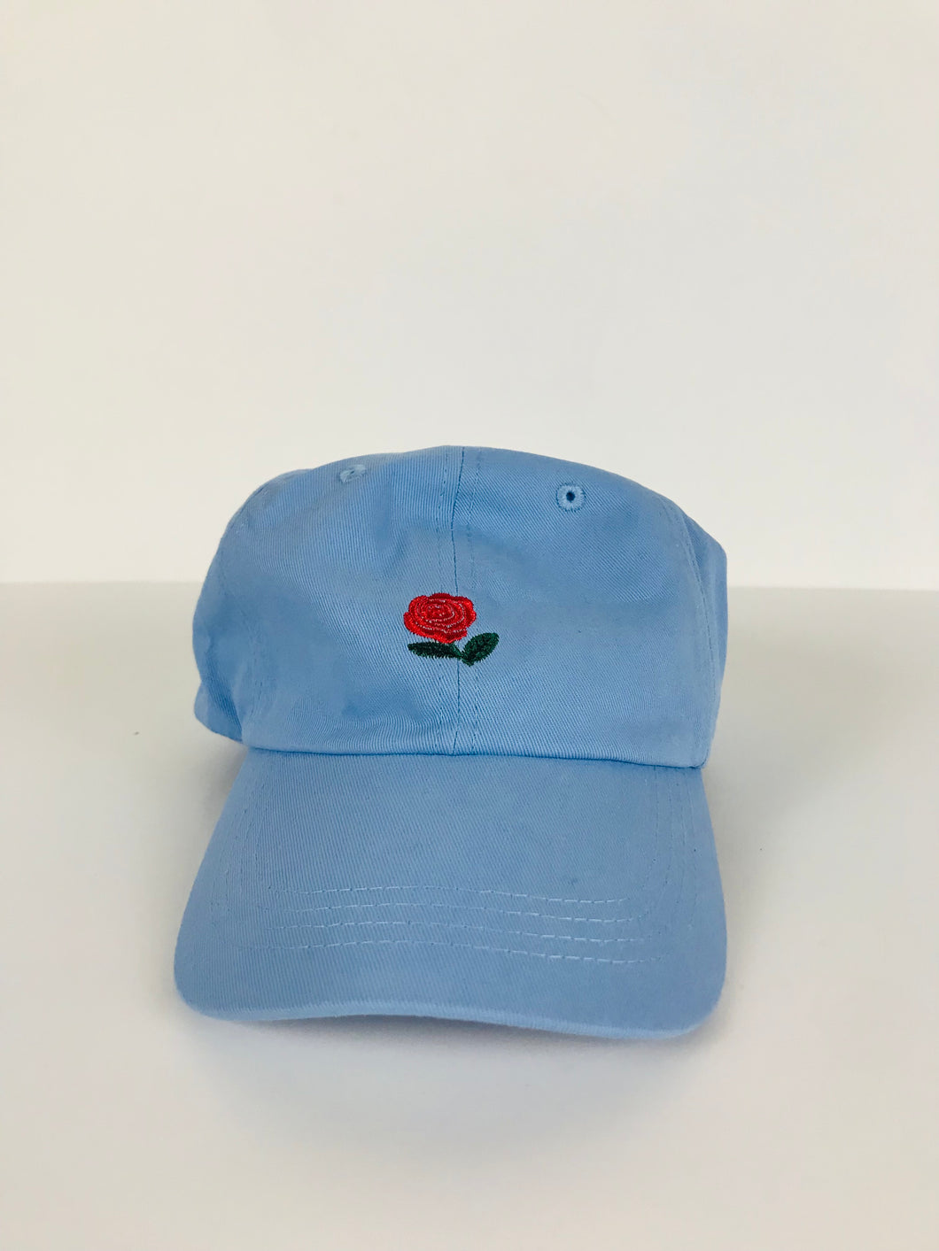 The Hundreds Women's Rose Embroidered Baseball Cap Hat  | One Size | Blue