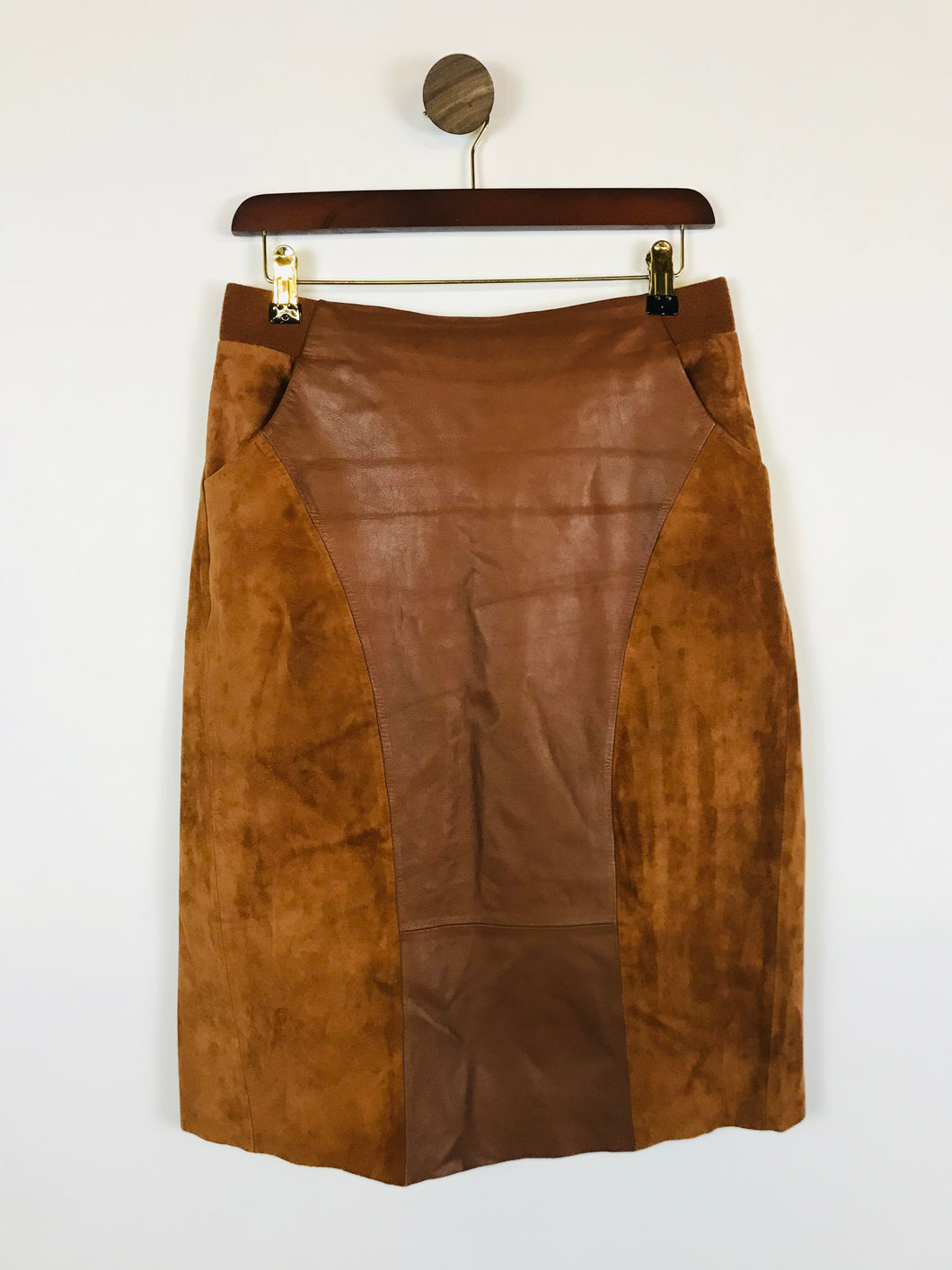 Dagmar Women's Leather Pencil Skirt | 40 UK12 | Brown