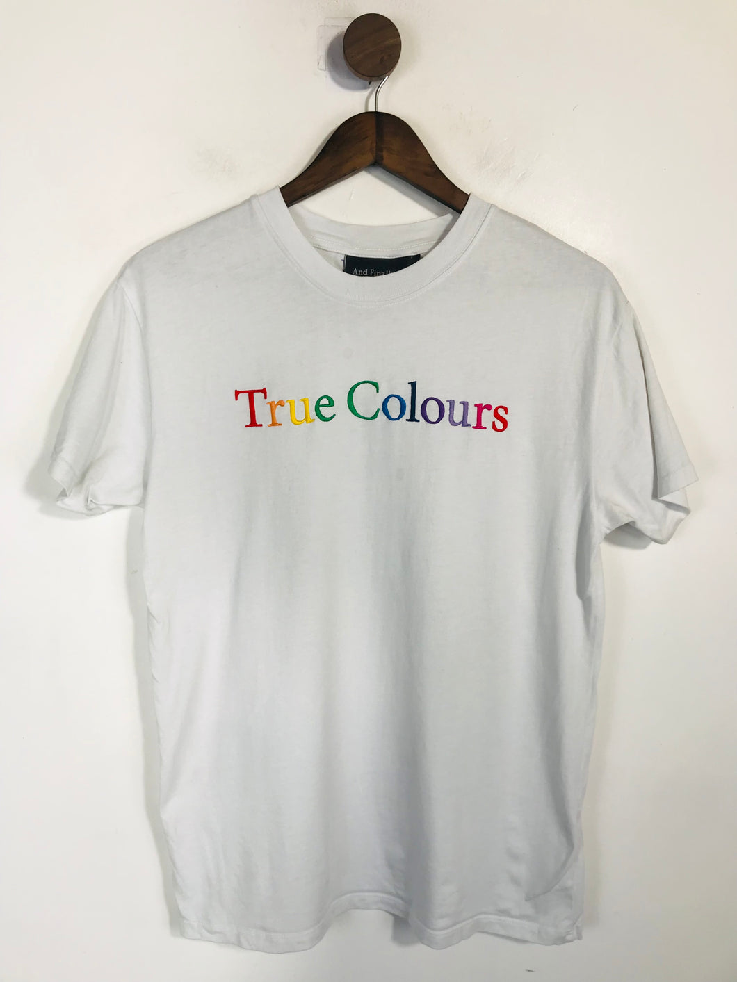 And Finally Women's Embroidered T-Shirt | S UK8 | White