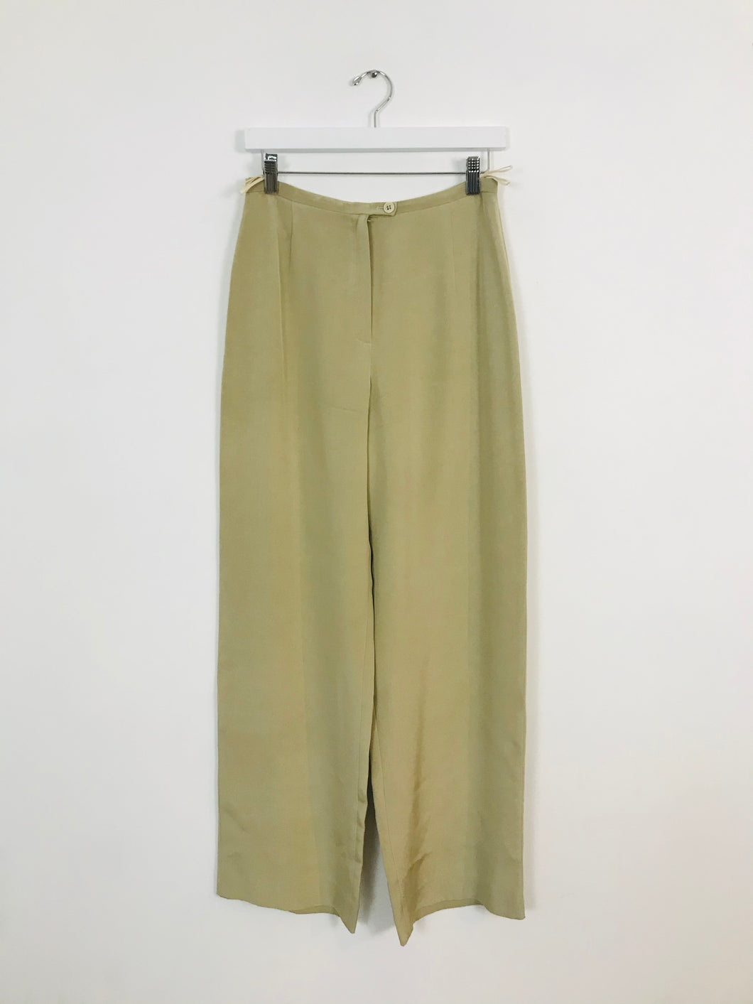 Cerruti 1881 Women’s 100% Silk Wide Leg Trouser | FR40 UK10-12 | Brown