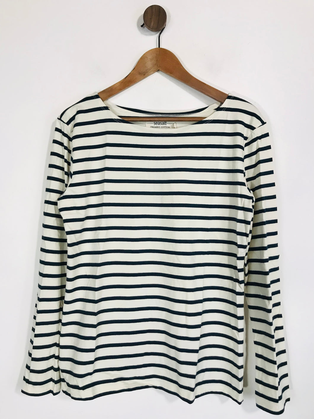 Seasalt Women's Striped Long Sleeve T-Shirt NWT | UK12 | White