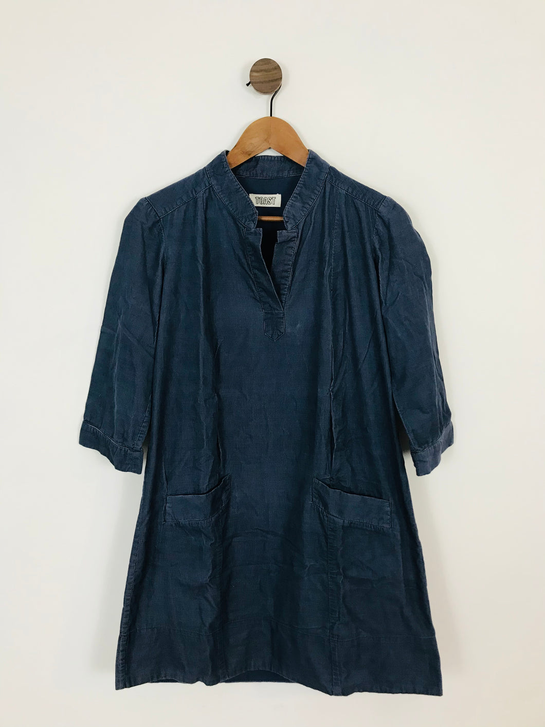 Toast Women’s Corduroy A-Line Shirt Dress | UK8 | Navy Blue