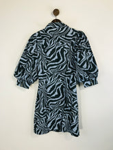 Load image into Gallery viewer, Ganni Women&#39;s Balloon Sleeve Shirt Dress | 36 | Blue
