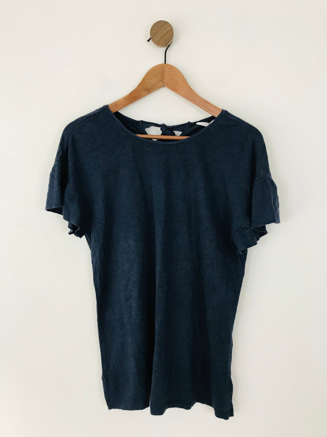 Fat Face Women's Linen Oversized T-Shirt | UK10 | Blue