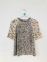 Load image into Gallery viewer, L.K.Bennett Women’s Leopard Print Blouse | UK10 | Pink
