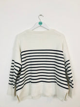 Load image into Gallery viewer, The White Company Women’s Striped Jumper | M UK12 | White

