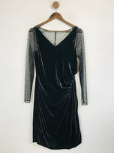 Load image into Gallery viewer, L.K. Bennett Women&#39;s Velvet Polka Dot Sheath Dress NWT | UK14 | Grey
