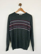 Load image into Gallery viewer, Roma Italia Men&#39;s Wool Patterned Jumper | S | Grey
