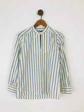 Load image into Gallery viewer, A.P.C Women’s Stripe Collarless Shirt | UK8-10 S | White APC
