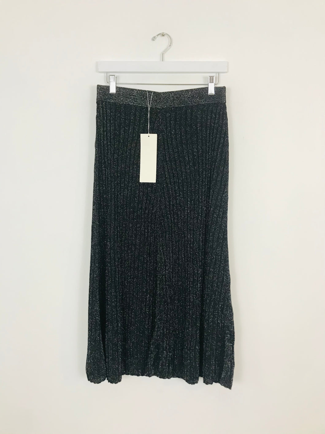 Arket Women’s Glittery Knit Aline Maxi Skirt NWT | UK8-10 | Black