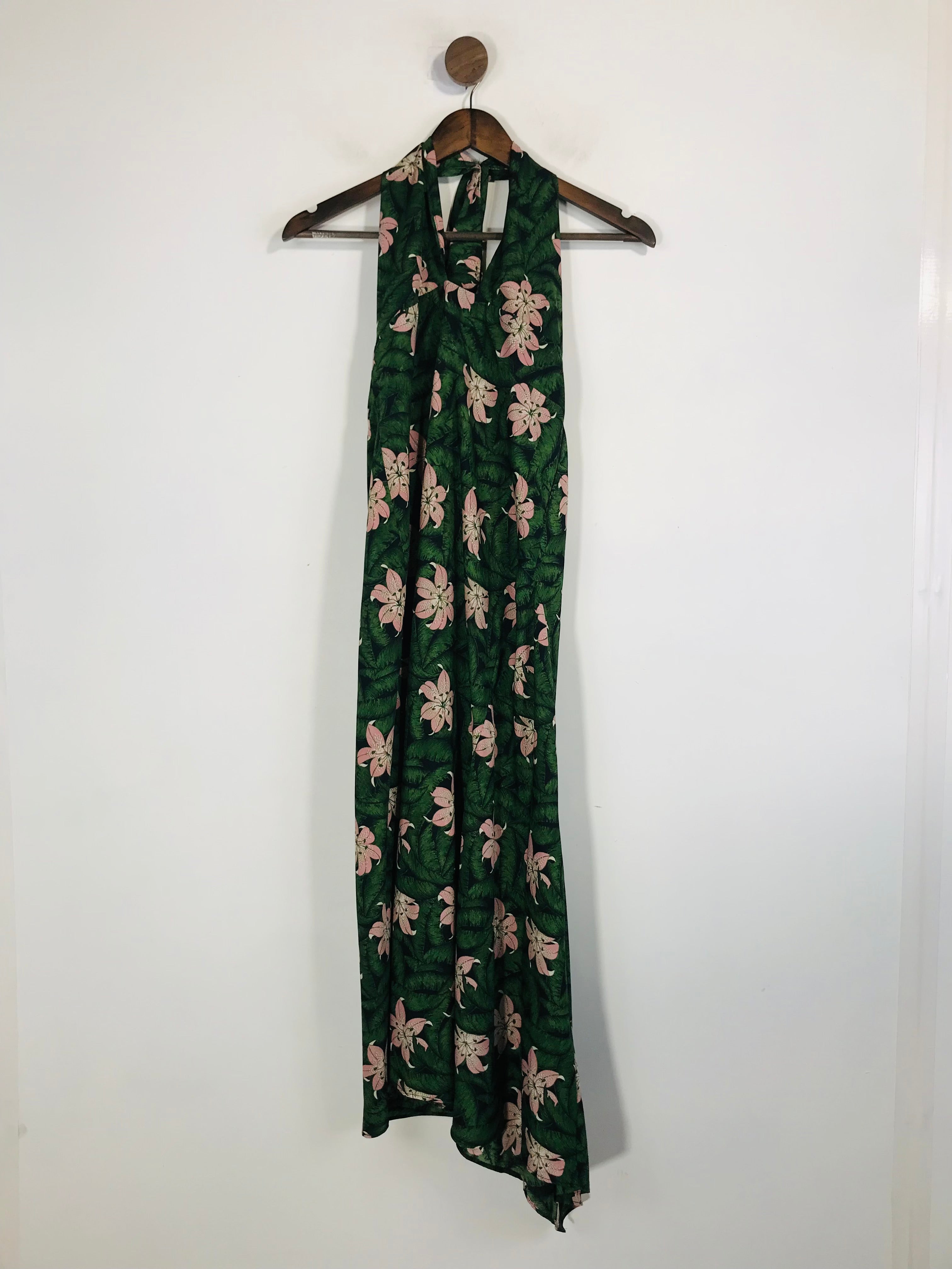 Topshop Women's Floral Halter Neck Maxi Dress | UK12