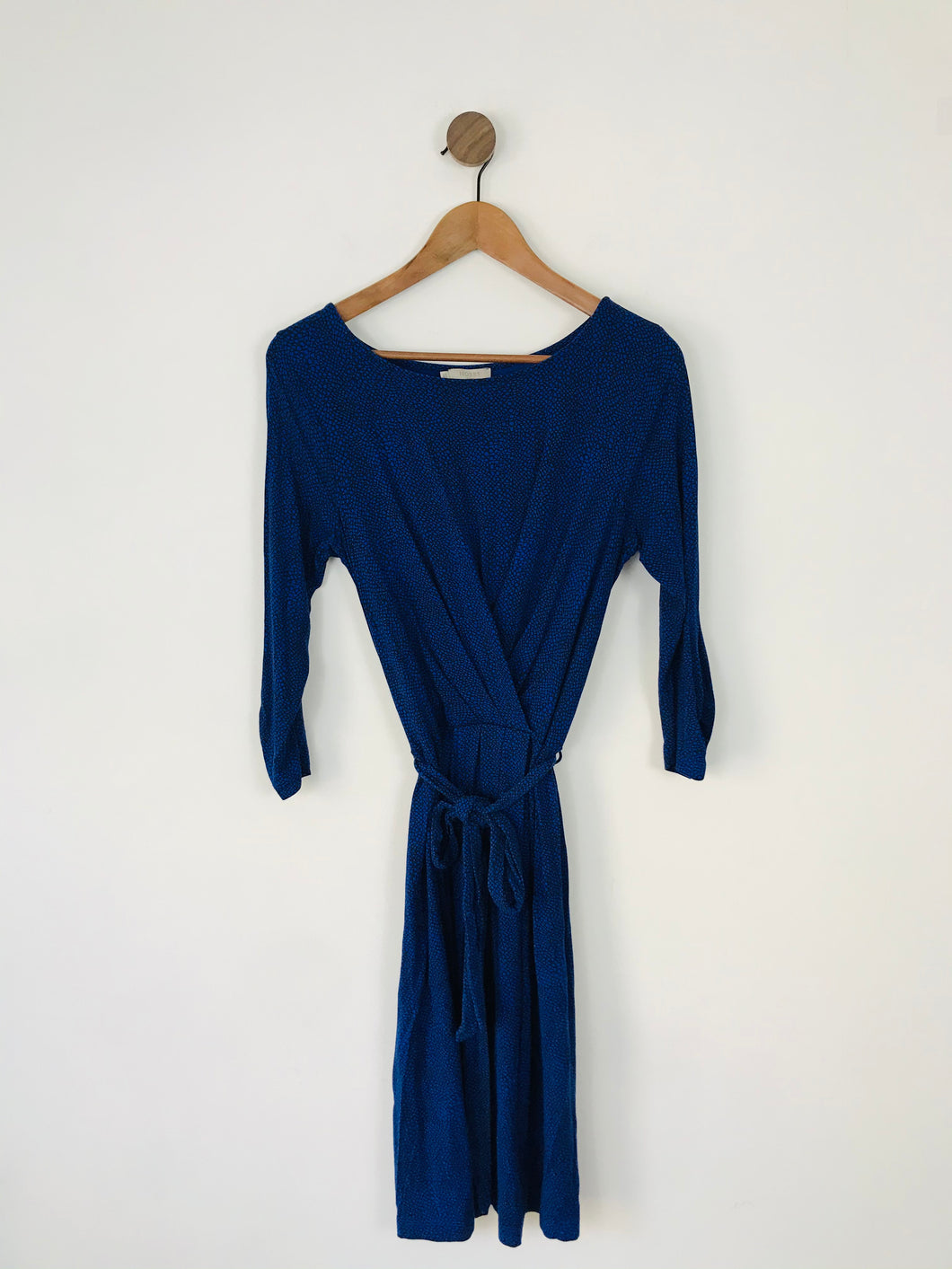 Hobbs Women’s Pleated Long Sleeve Dress | UK10 | Blue