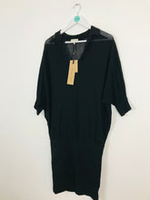 Load image into Gallery viewer, Phase Eight Women’s Oversized Knit Midi Shirt Dress NWT | UK 12 | Black
