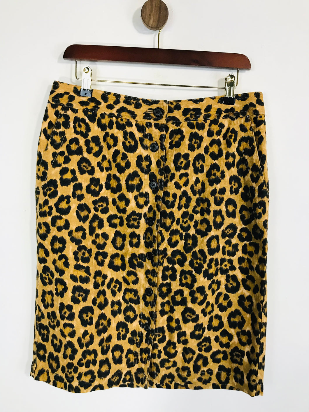 Lauren Ralph Lauren Women's Leopard Print Pencil Skirt | US8 UK12 | Brown
