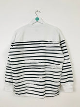 Load image into Gallery viewer, Each Other Womens Stripe Oversized Jumper | UK12 | White and black
