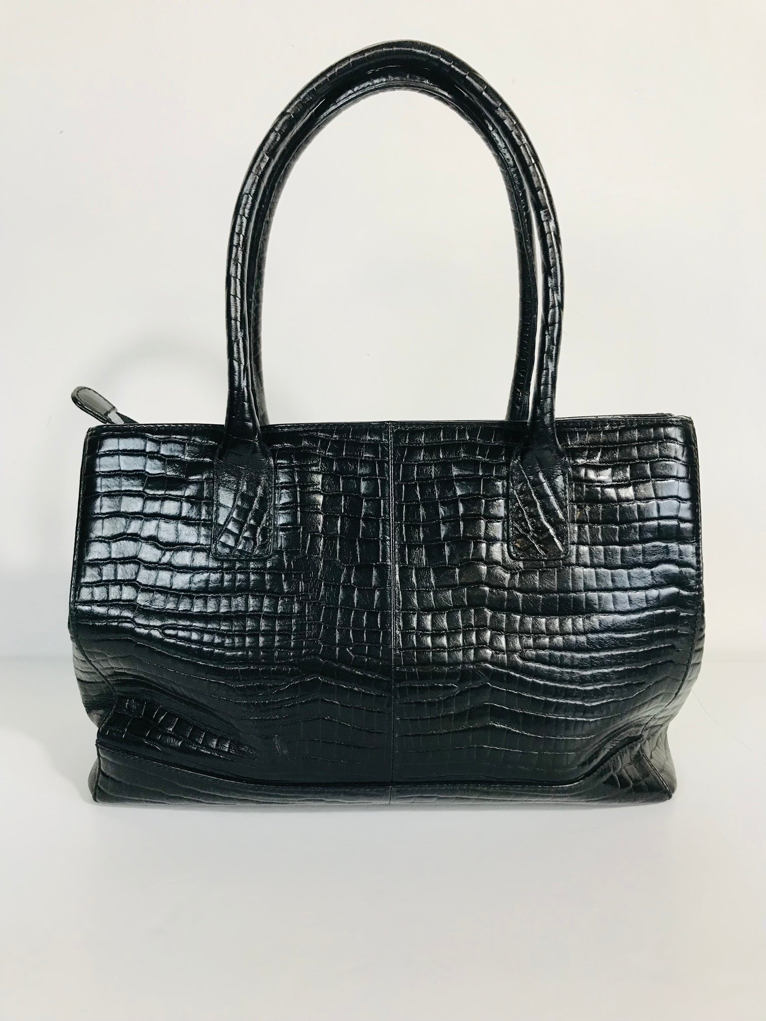 Osprey Women's Leather Croc Shoulder Bag | M UK10-12