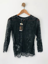 Load image into Gallery viewer, Stradivarius Women&#39;s Lace Blouse NWT | L UK14 | Black
