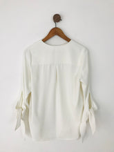 Load image into Gallery viewer, Whistles Women’s Tie Long Sleeve Blouse | UK10 | White Cream
