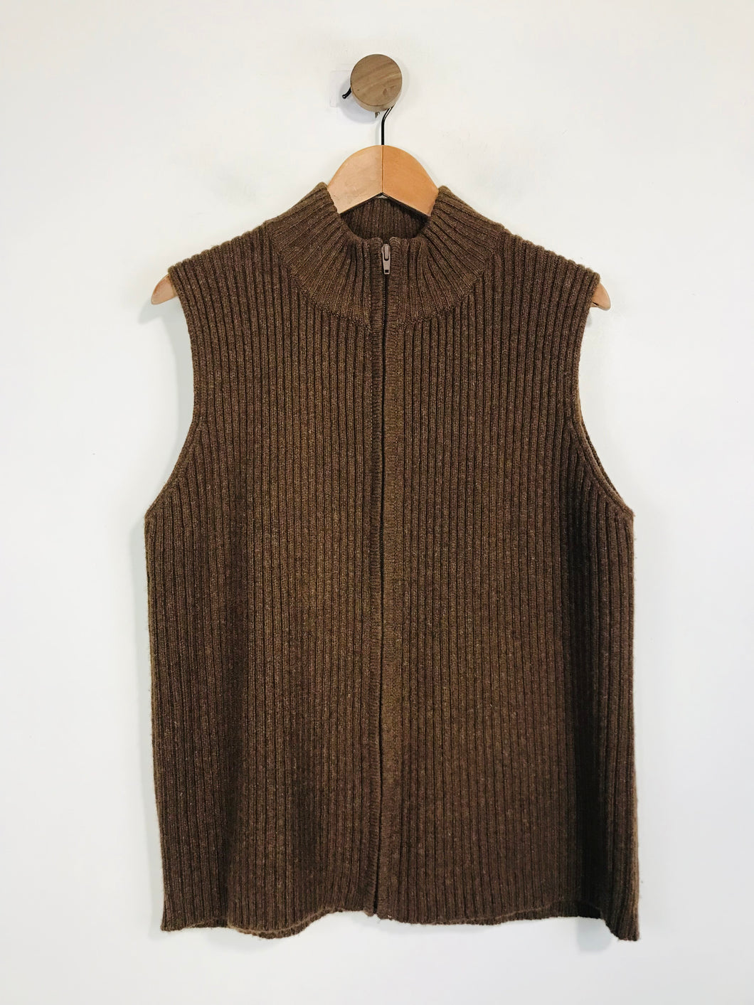 Selective Women's Merino Knit Vest | UK14 | Brown
