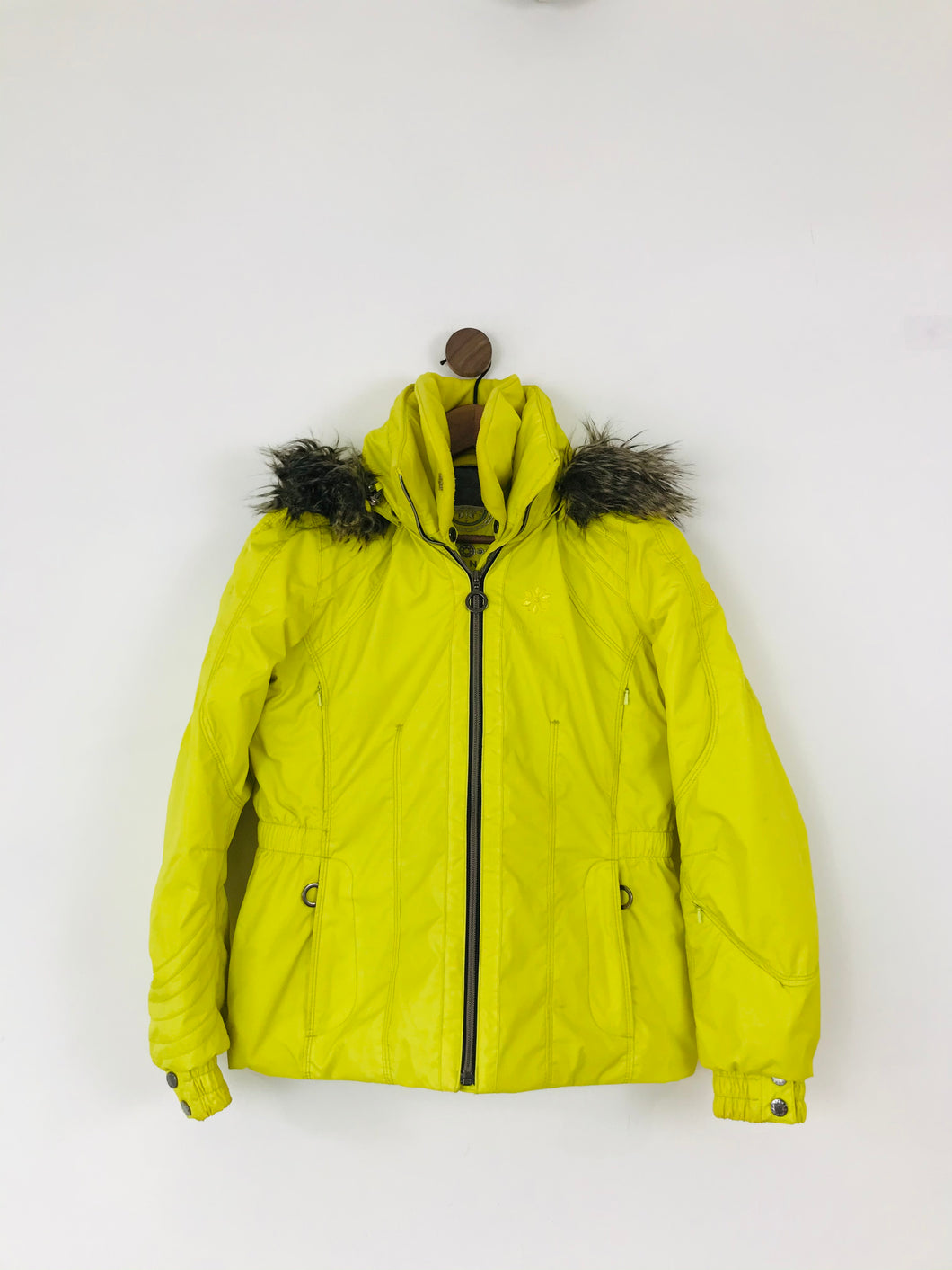 Poivre Blanc Women’s Quilted Insulated Ski Jacket | S UK8 | Yellow