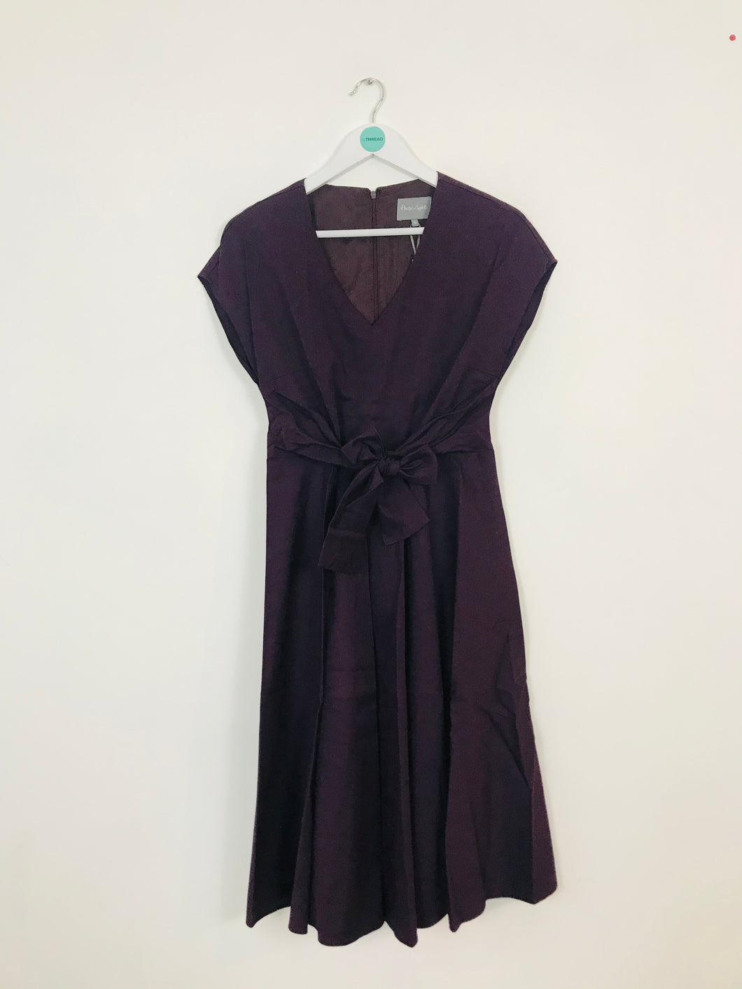 Phase Eight Women’s Pleated A-Line Midi Dress | UK10 | Purple