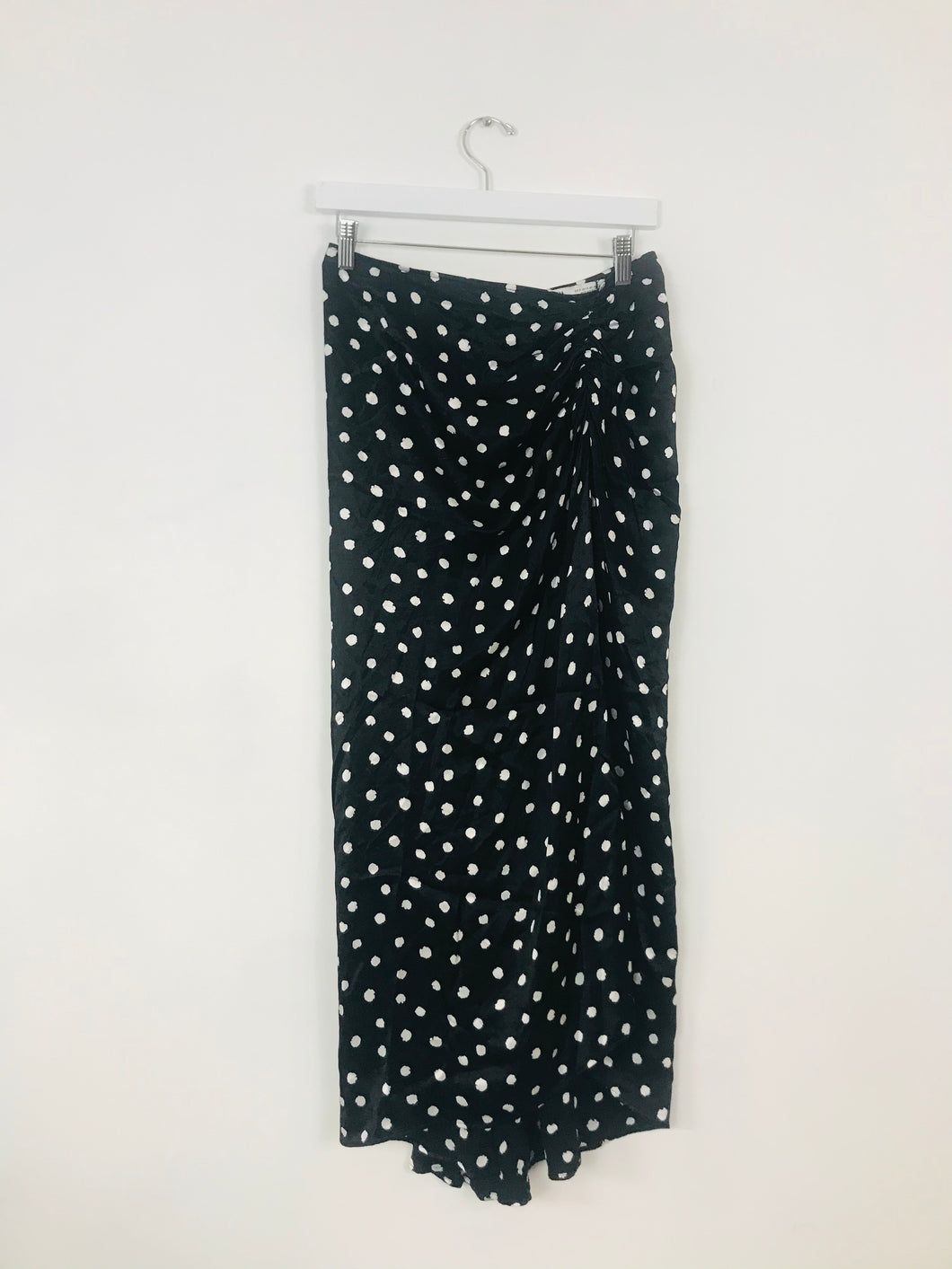 Zara Womens Polka Dot Maxi Skirt NWT | S UK 8 | Black