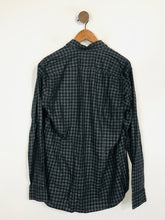 Load image into Gallery viewer, Ted Baker Men&#39;s Cotton Check Gingham Button-Up Shirt | 4 | Black
