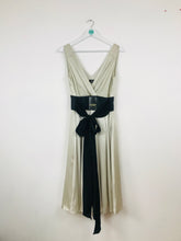 Load image into Gallery viewer, Hobbs Womens Silk Pleated Midi Dress | UK12 | Cream
