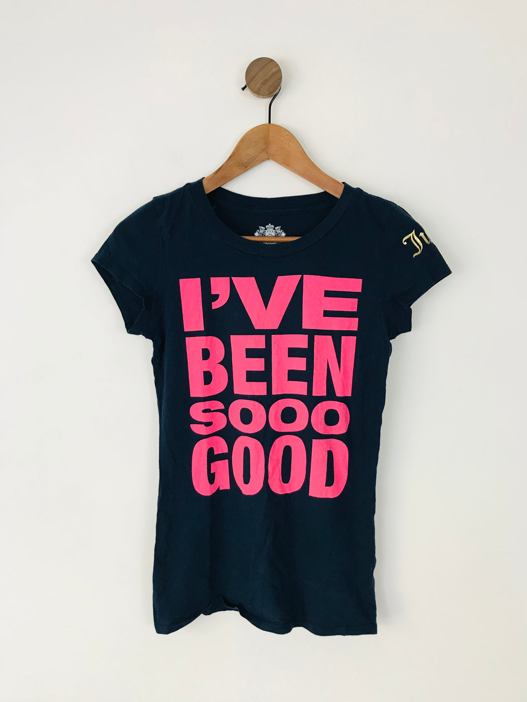 Juicy Couture Women’s Graphic T-Shirt | S | Navy Pink